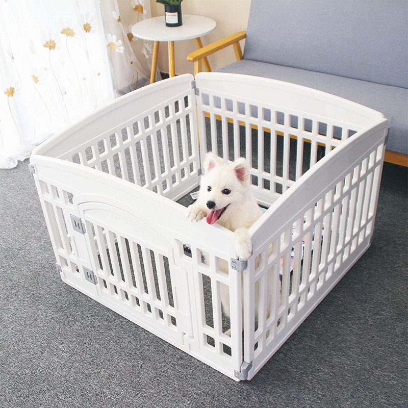 ZWISSLIV Pet Playpen Foldable Gate For Dogs Heavy Plastic Puppy